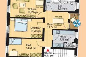 ***CONNEWITZ***Schön geschnittene 3-Raumwohnung mit Parkett und Loggia***Nur SELTEN im VERKAUF*** – Hildebrandstraße 39c, 4277 Connewitz, Leipzig – Vorschaubild 15