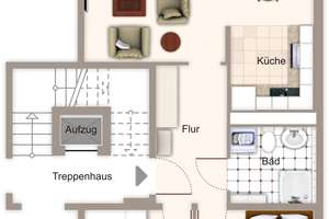 seniorengerechte 3-Raumwohnung mit flacher Dusche und Aufzug und Südbalkon – Irkutsker Straße 11, 9119 Kappel, Chemnitz – Vorschaubild 4