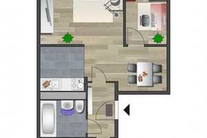 3-Raum-Wohnung mit offenem Wohn-/Essbereich und Balkon – Dr.-S.-Allende-Str. 56, 9119 Chemnitz – Vorschaubild 3
