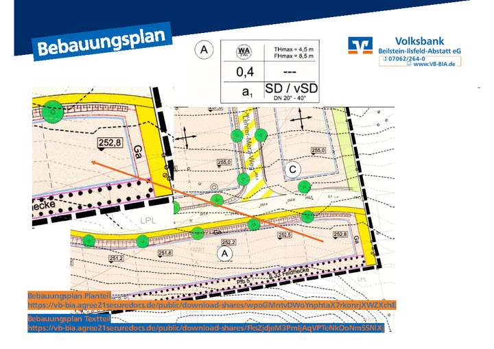 Ausschnitt Bebauungsplan