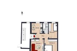 Gut gelegene 3-Zimmer-Wohnung in der Innenstadt // 1.OG links – Goethestr. 35, 38440 Stadtmitte (Ortsteil), Wolfsburg – Vorschaubild 4