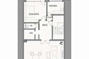 Helle 2,5-Zimmer-Dachgeschosswohnung m. großer Dachterrasse im beliebten Wasserviertel am Innenhafen – Werrastraße 15, 47051 Altstadt, Duisburg – Vorschaubild 2