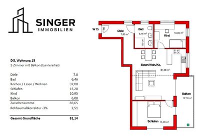 **Ortsrandlage mit freiem Blick** 4-Zimmer Wohnung Nebringen