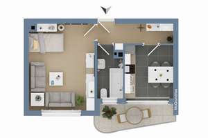 Helle 1-Zimmer-Wohnung mit Sonnenbalkon in zentraler Lage von Pforzheim! – Die vollständige Adresse der Immobilie erhältst du vom Anbieter., 75172 Weststadt, Pforzheim – Vorschaubild 10