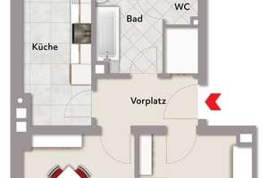 Charmante 2-Zimmer-Wohnung im 3. OG eines Ensembleschutz-Hauses in Nürnberg Steinbühl – Die vollständige Adresse der Immobilie erhältst du vom Anbieter., 90443 Steinbühl, Nürnberg – Vorschaubild 8
