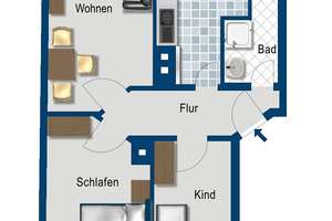Schicke Drei-Zimmer-Wohnung sucht neuen Mieter – Wilhelm-Pfennig-Str. 71, 4158 Lindenthal, Leipzig – Vorschaubild 2