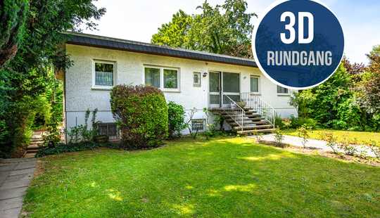 Bild von Frankfurt-Eschersheim:  Einfamilienhaus Bungalow mit 8 Garagen und traumhaftem XXL-Gartengrundstück