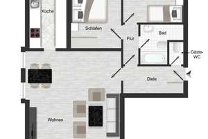 Düsseldorf - Wittlaer, Rheinnähe, großzügige 3 Zimmer Wohnung im 1. OG, inkl. hochwertiger EBK – 40489 Wittlaer, Düsseldorf – Vorschaubild 15