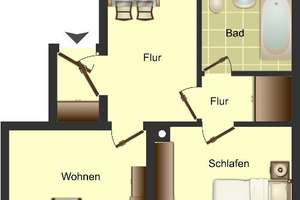 Demnächst frei! 2-Zimmer-Wohnung in Ratingen West – Magdeburger Straße 12, 40880 West, Ratingen – Vorschaubild 2