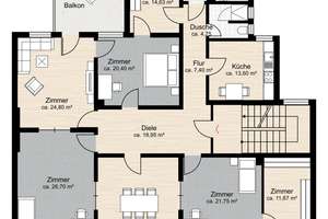 Altbauetage mit großem Balkon und Aufzug – Die vollständige Adresse der Immobilie erhältst du vom Anbieter., 30161 Oststadt, Hannover – Vorschaubild 15