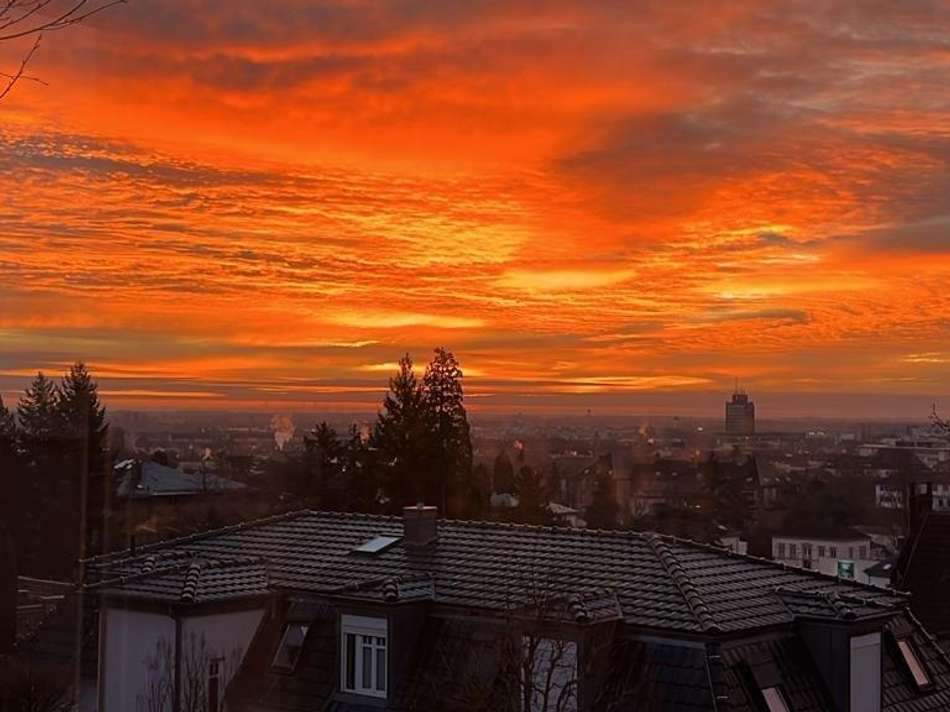 Sonnenaufgang aus den Zimmern
