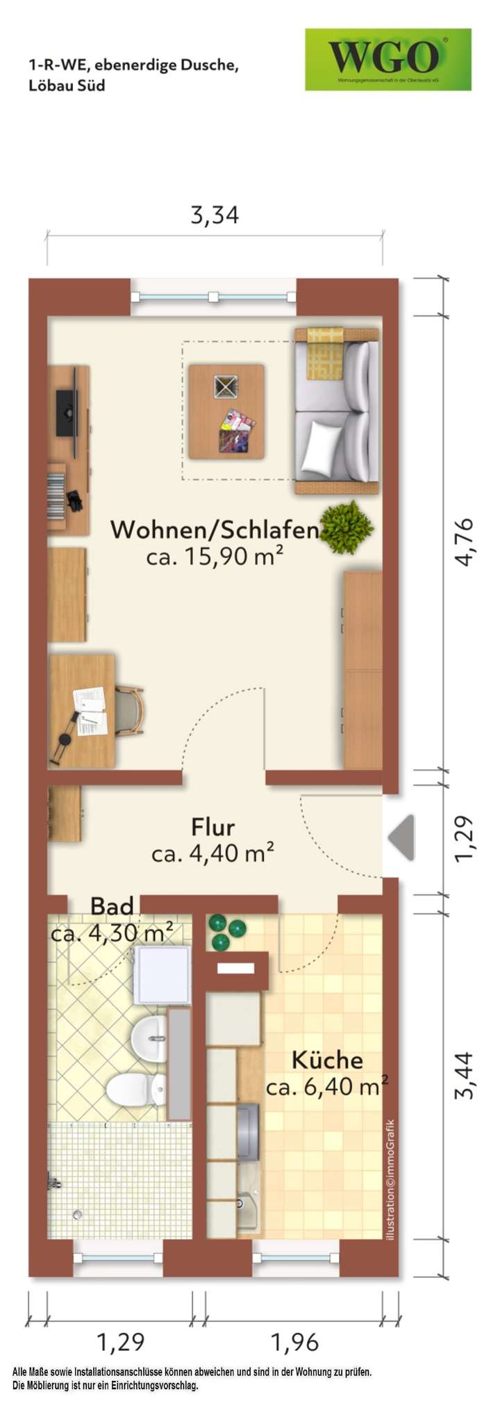 Grundriss Möblierungsvorschlag