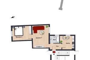 Stadtnahe Wohnung im Erdgeschoss mit Bodenbelag // EG Mitte – Lessingstr. 42, 38440 Stadtmitte (Ortsteil), Wolfsburg – Vorschaubild 6