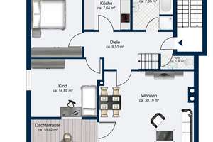 Tolle Ausblicke über die Dächer von Altdorf: 4-Zimmer-DG-Maisonette-ETW mit großer West-Loggia – Die vollständige Adresse der Immobilie erhältst du vom Anbieter., 90518 Altdorf bei Nürnberg – Vorschaubild 18