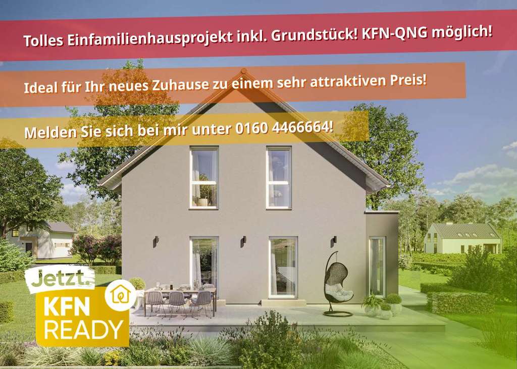 Immobilie in Grebenhain - 🏠🏗️ Modernes Effizienzhaus als Neubau mit traumhaften Grundriss sucht Baufamilie! 💚  - Bild 0