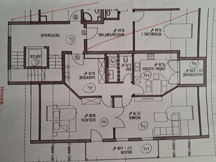 Grundriss der Wohnung