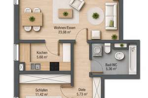 Kapitalanlage oder Eigennutz: 2-Zimmer-Wohnung mit Balkon  und TG Stellplatz in 01307 Dresden – Die vollständige Adresse der Immobilie erhältst du vom Anbieter., 1307 Striesen-West, Dresden – Vorschaubild 11