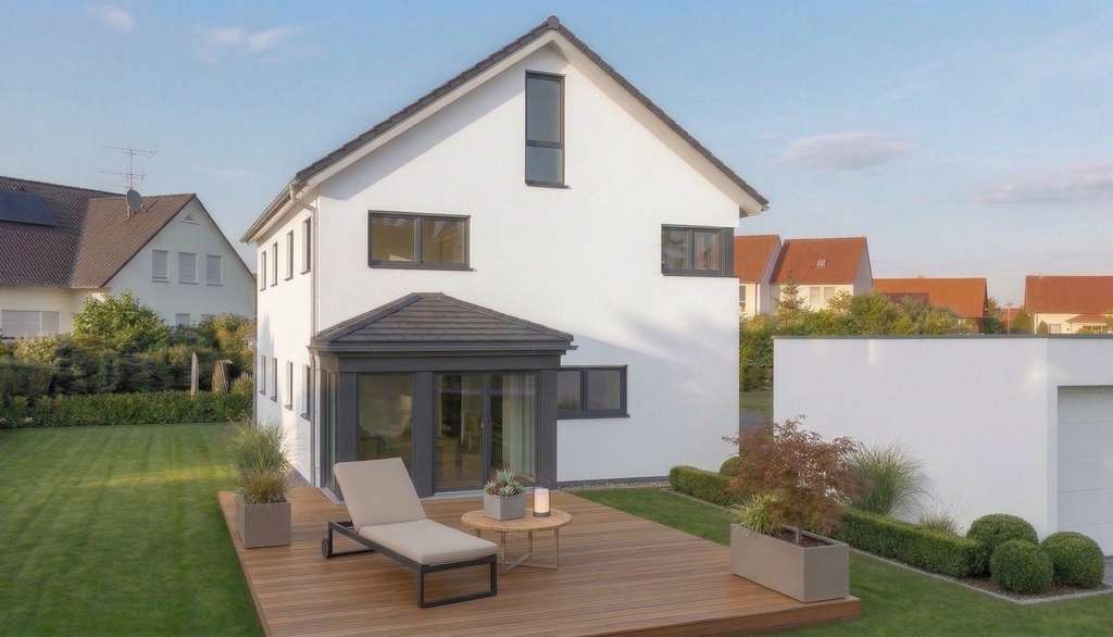 Immobilie in Ottobrunn - Plus-Energie Doppelhaushälfte auf Grundstück in Toplage - Bild 0