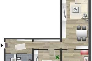 Tolle 3-Raum-Wohnung mit Weitblick – Clausewitzstr. 25, 9130 Yorckgebiet, Chemnitz – Vorschaubild 2