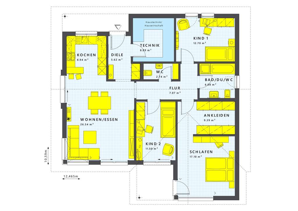 Immobilie in Boffzen - Dein hocheffizienter Energie-Spar-Bungalow - Energieeffizient KfW 40 IKON DGNB Zertifiziert ( SOL 10 - Bild 1