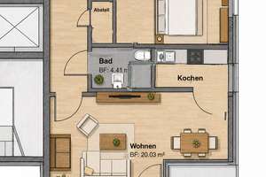 "Wohnen mit Service" in Stadtmitte: Barrierefreie 2-Zimmer-Seniorenwohnung  in zentraler Lage! – Neustraße 25b, 46236 Stadtmitte, Bottrop – Vorschaubild 2