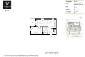 Modern und hell geschnittene 2-Zimmer-Wohnung im Verlegerviertel – Stephanstraße 14, 64295 Darmstadt-West, Darmstadt – Vorschaubild 6