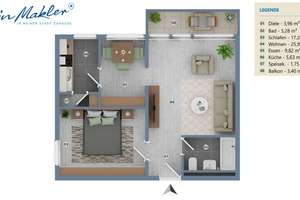 Citywohnung mit Balkon – Die vollständige Adresse der Immobilie erhältst du vom Anbieter., 76133 Innenstadt-West, Karlsruhe – Vorschaubild 10