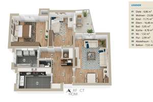 3-Zimmer-Wohnung mit Balkon & 2 TG-Plätzen in Böckingen – Ludwigsburger Straße 200, 74080 Böckingen, Heilbronn – Vorschaubild 21