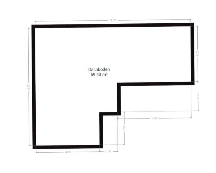 Grundriss Dachboden