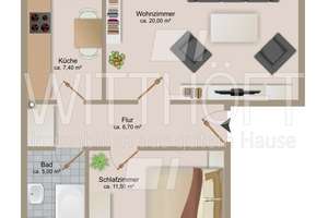 Ruhiges Bramfeld - erstklassige 2-Zimmer-Endetagenwohnung! – Die vollständige Adresse der Immobilie erhältst du vom Anbieter., 22175 Bramfeld, Hamburg – Vorschaubild 2