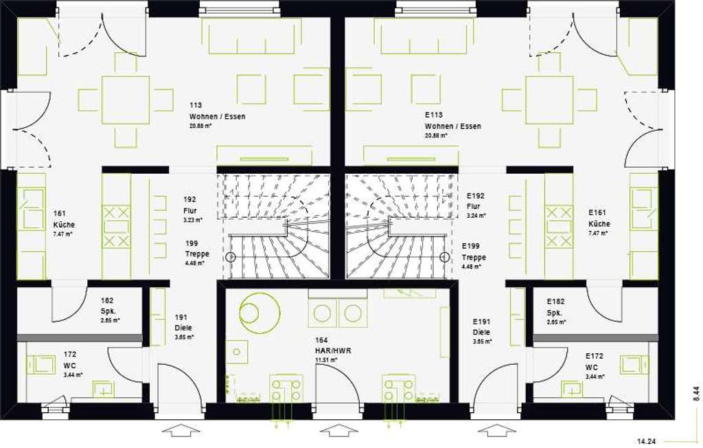 Immobilie in Haag an der Amper - Zu zweit bauen und bares Geld sparen! Doppelhaushälfte mit KFW-Förderung!! - Bild 2