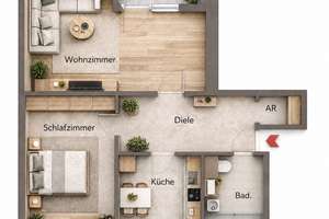 Modernisiert & bezugsfertig: Helle 2-Zimmer-Wohnung mit Südbalkon in Bremen-Osterholz – Kölner Straße 13, 28327 Blockdiek, Bremen – Vorschaubild 13