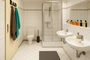Kurzfristig beziehbar: Elegante Drei-Zimmer-Wohnung mit großem Süd-Balkon in Düsseldorf-Angermund – Die vollständige Adresse der Immobilie erhältst du vom Anbieter., 40489 Angermund, Düsseldorf – Vorschaubild 8