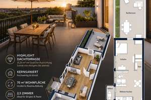 2,5-Zi kernsaniert mit Süd/Ost-Dachterrasse | 70m² | München-Aubing 2026 | KfW A+ – Die vollständige Adresse der Immobilie erhältst du vom Anbieter., 81248 Freiham, München – Vorschaubild 3