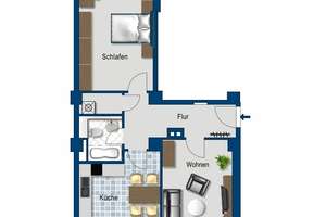 2-Zimmer-Wohnung mit EBK zu vermieten! – Olvenstedter Chaussee 14, 39108 Stadtfeld Ost, Magdeburg – Vorschaubild 3