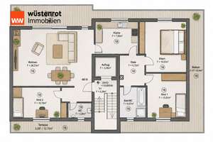 Exklusive Penthouse Wohnung mit 135 m², Dachterrasse, umlaufendem Balkon & KfW-70-Standard – 63071 Lichtenplatte, Offenbach am Main – Vorschaubild 26