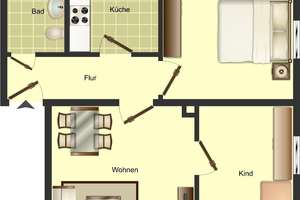 2-Zimmer-Wohnung in Bocholt Bocholt – Herzogstraße 67, 46399 Bocholt – Vorschaubild 2
