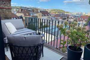 Refugium über den Dächern der Stadt -exklusiv, liebevoll, inspirierend -Maisonette Whg. mit Terrasse – Leuschnerstraße 62, 70176 Stuttgart – Vorschaubild 1