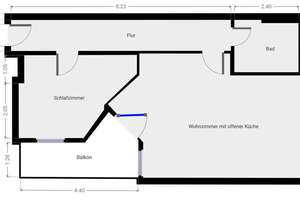 Ruhige 2-Zimmer-Wohnung mit Balkon und hochwertiger Einbauküche in Stadtfeld Ost – 39108 Stadtfeld Ost, Magdeburg – Vorschaubild 7
