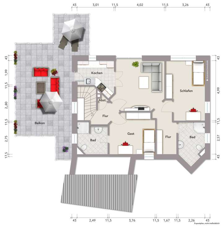 Grundriss Dachgeschoss (nicht 