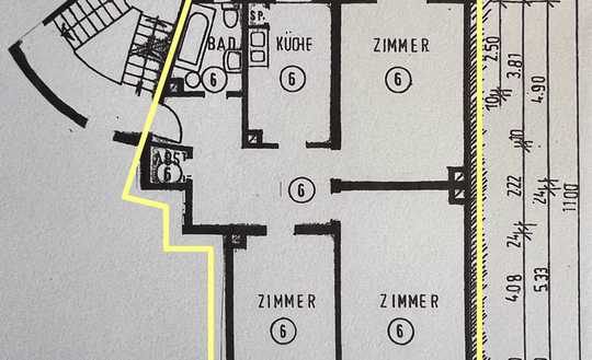 3-Zimmer-Wohnung mit Balkon und Blick ins Grüne. Preis VHB
