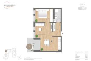 MODERNE 2 - ZIMMER-WOHNUNG IN AUGSBURG / PFERSEE – Die vollständige Adresse der Immobilie erhältst du vom Anbieter., 86157 Pfersee-Nord, Augsburg – Vorschaubild 2