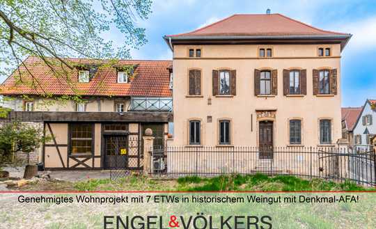 Genehmigtes Wohnprojekt mit 7 ETWs in historischem Weingut mit Denkmal-AFA!