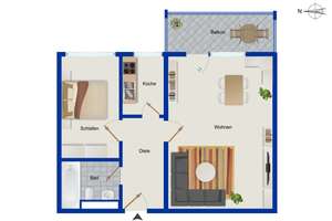 Ruhiges und sonniges 1,5-Zimmer-Apartment in begehrter Lage von München - Neuhausen – Die vollständige Adresse der Immobilie erhältst du vom Anbieter., 80636 Dom Pedro, München – Vorschaubild 10