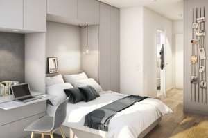 Stilvolle 1-Zimmer-Terrassenwohnung die Vollmöbliert