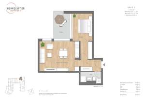 MODERNE 2-ZIMMERWOHNUNG IN AUGSBURG / PFERSEE – Eberlestrasse 67, 86157 Pfersee-Nord, Augsburg – Vorschaubild 3