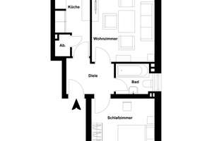 Frisch renovierte 2-Zimmer-Wohnung mit Küche + Balkon in Köln-Wahnheide, bezugsfrei ab sofort – Neue Heide 5, 51147 Wahnheide, Köln – Vorschaubild 19