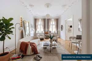 *4-Zimmer-Altbauwohnung mit Balkon, Stuck, Parkett und Einbauküche*