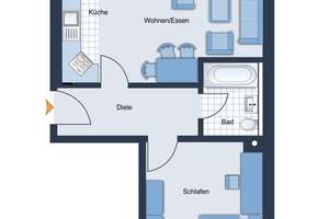 2-Raum Wohnung • Balkon • Altendorf • in Chemnitz • Eigentumswohnung • vermietet • zum KAUF – Die vollständige Adresse der Immobilie erhältst du vom Anbieter., 9116 Altendorf, Chemnitz – Vorschaubild 2