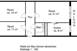 Große 3-Raumwohnung Balkon und Blick auf die Heide! – Eichelweg 3, 6120 Heide-Nord/Blumenau, Halle (Saale) – Vorschaubild 12